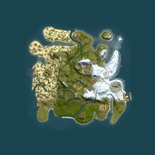 Rust map seed 444479220, 3000x3000m top-down preview