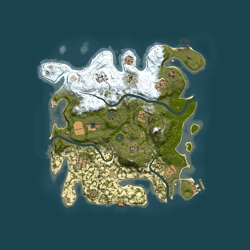 Rust map seed 1625509941, 3500x3500m top-down preview