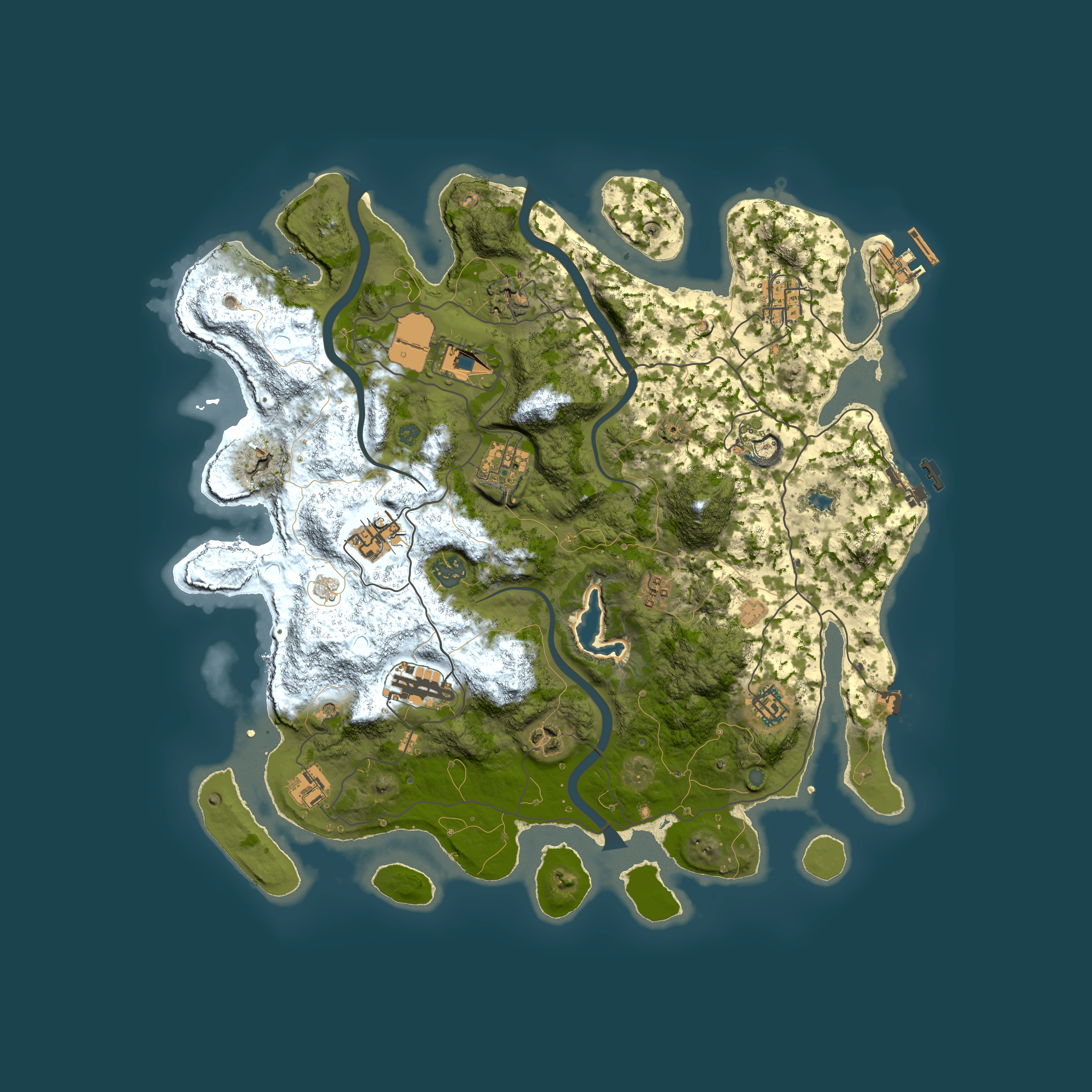 Full top-down render of Rust map seed 1018753600, 4000x4000m