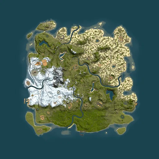Rust map seed 1099639900, 5000x5000m top-down preview
