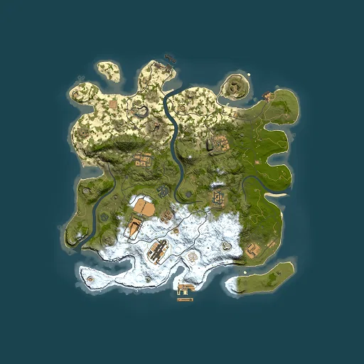 Rust map seed 554124292, 3500x3500m top-down preview