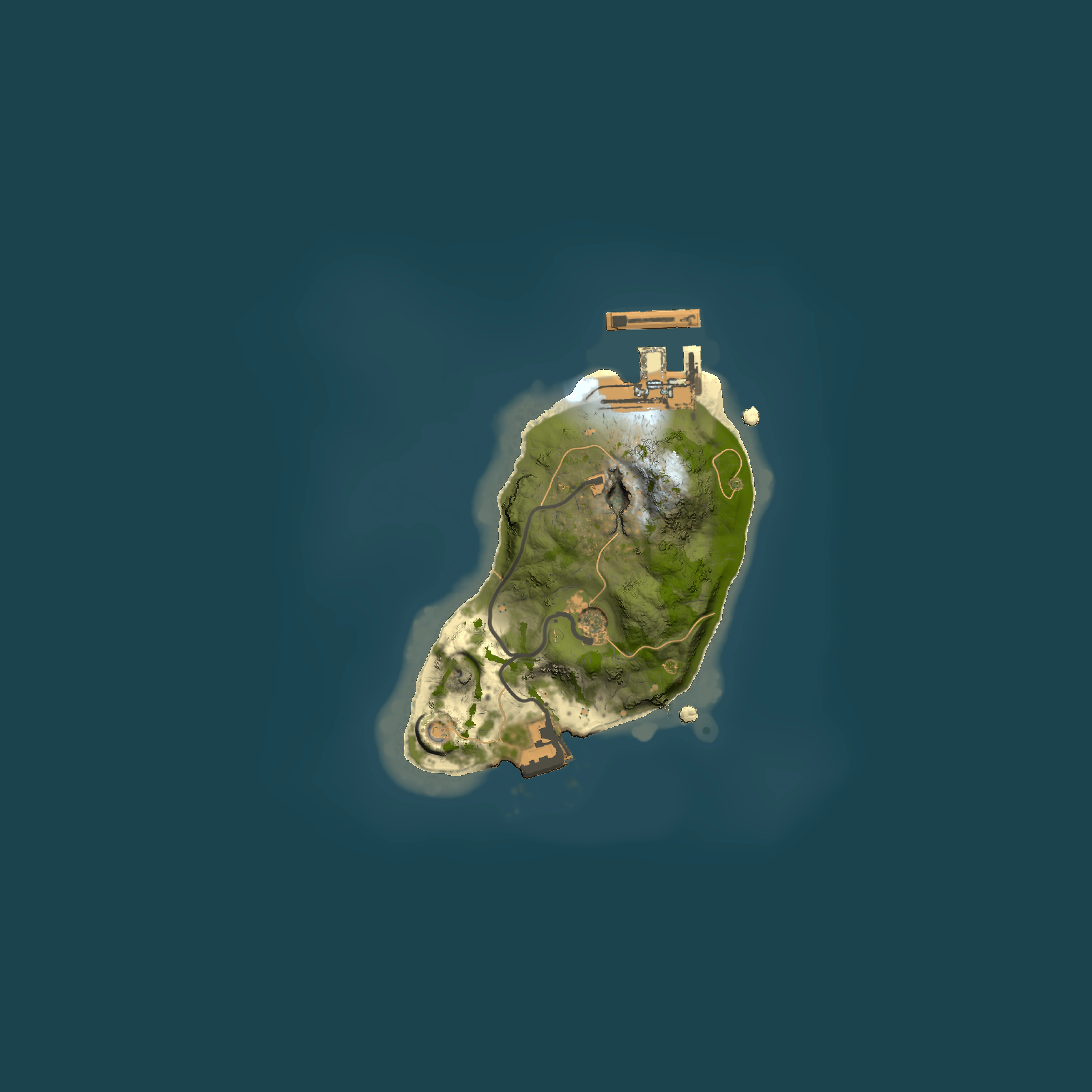 Full top-down render of Rust map seed 2095973926, 1500x1500m