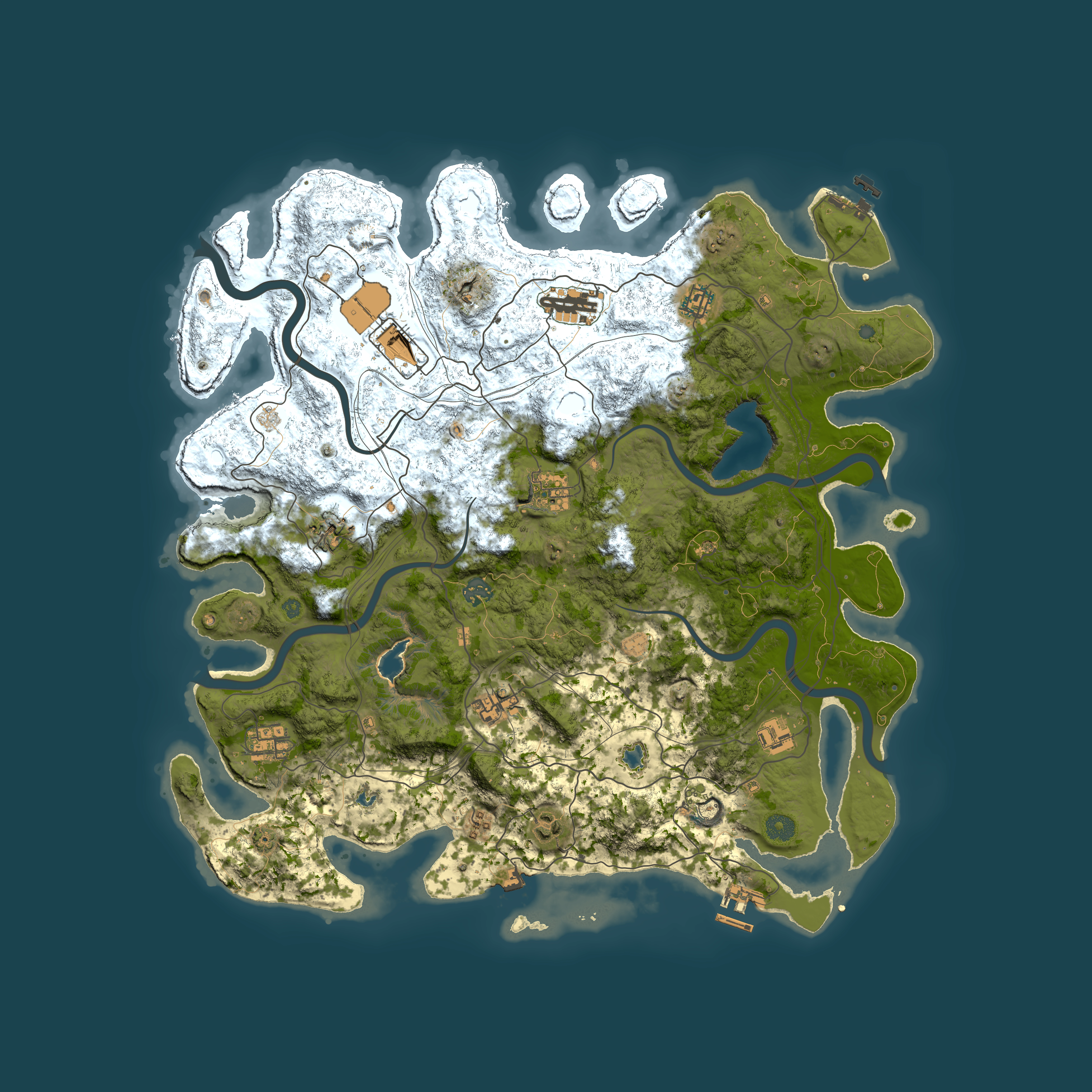 Full top-down render of Rust map seed 505981579, 4500x4500m