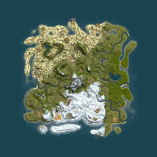 Rust map seed 351517885, 5000x5000m top-down preview