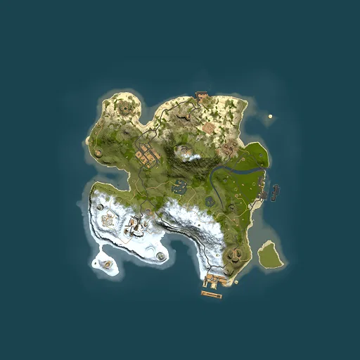 Rust map seed 466913872, 2500x2500m top-down preview