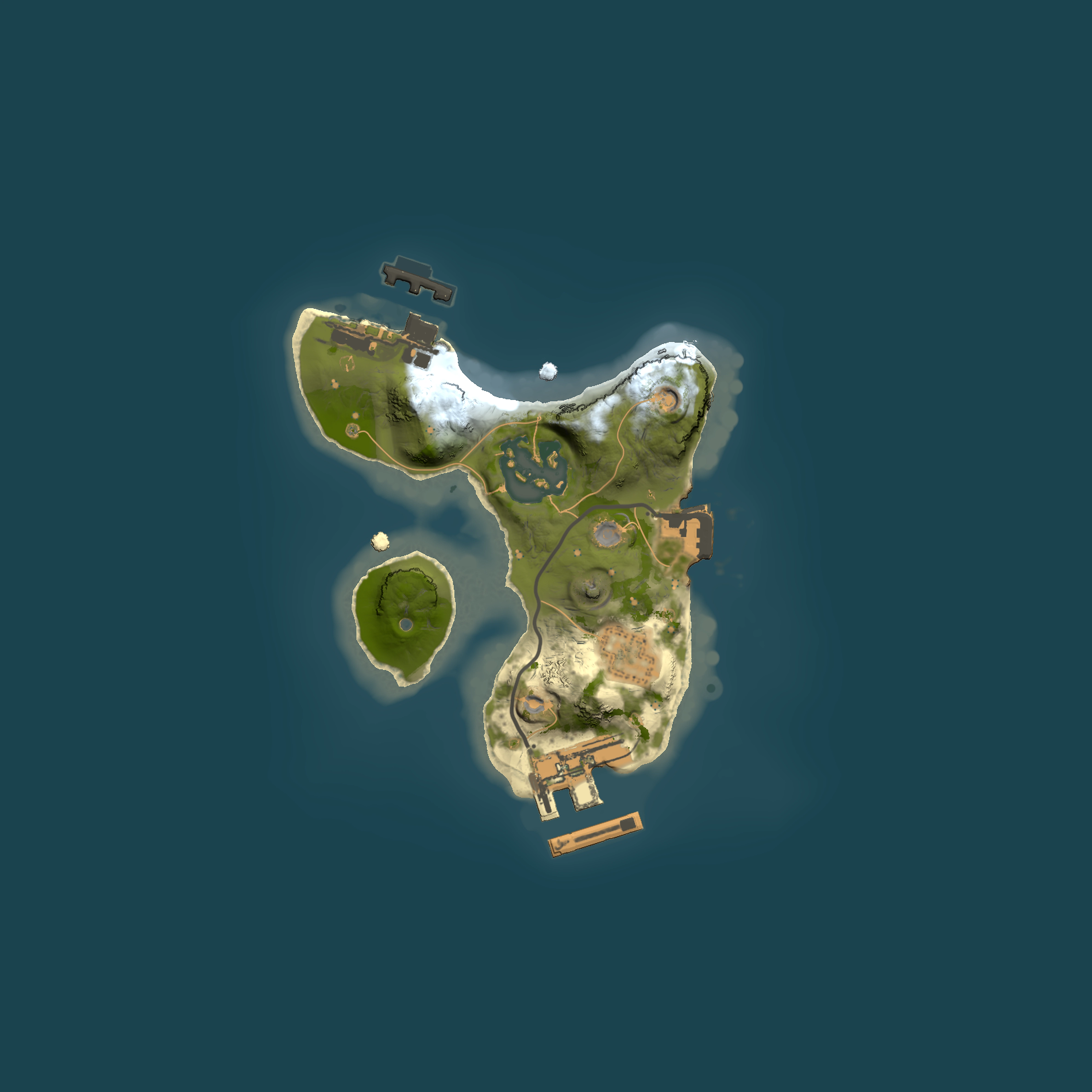 Full top-down render of Rust map seed 1870022453, 1500x1500m