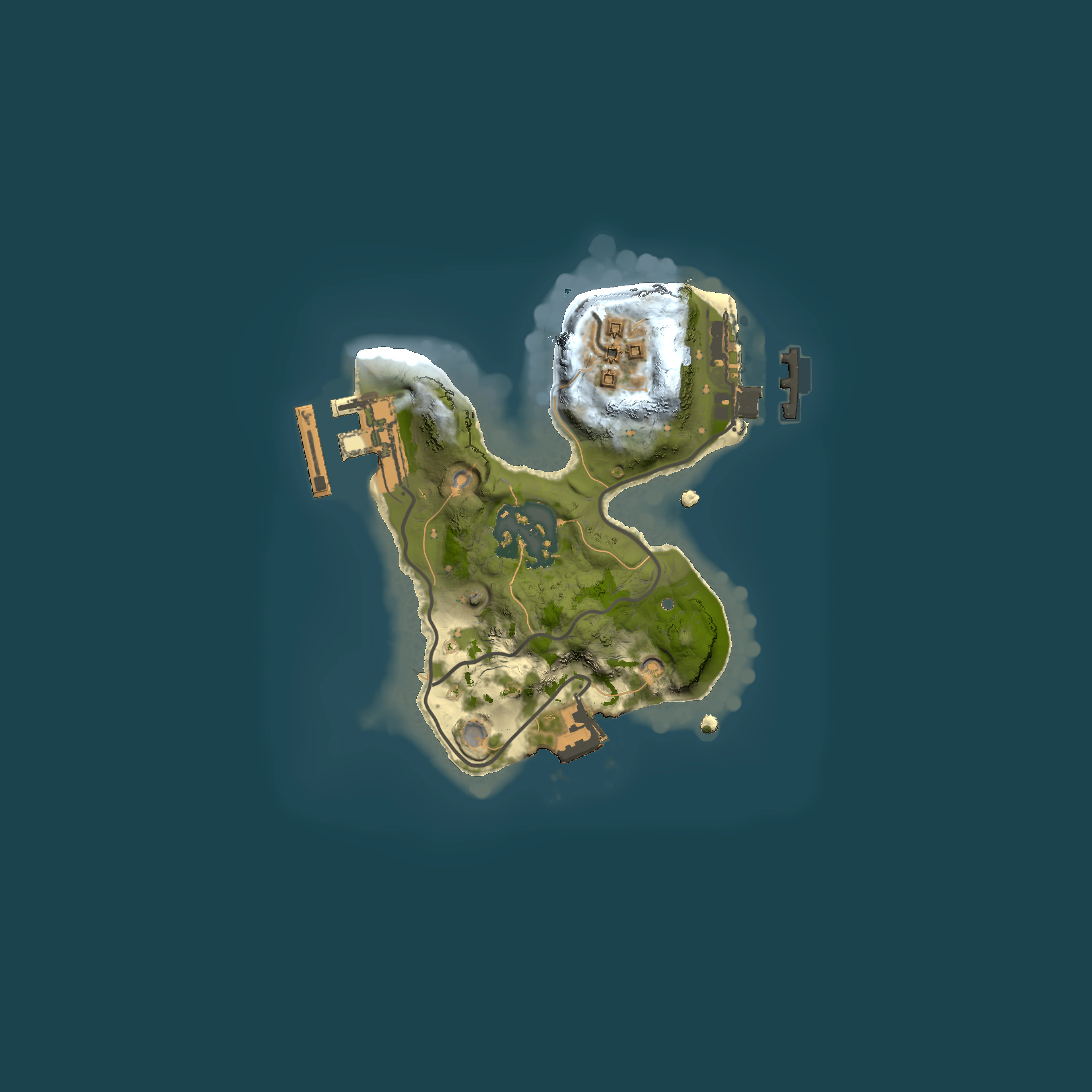 Full top-down render of Rust map seed 509967723, 1500x1500m