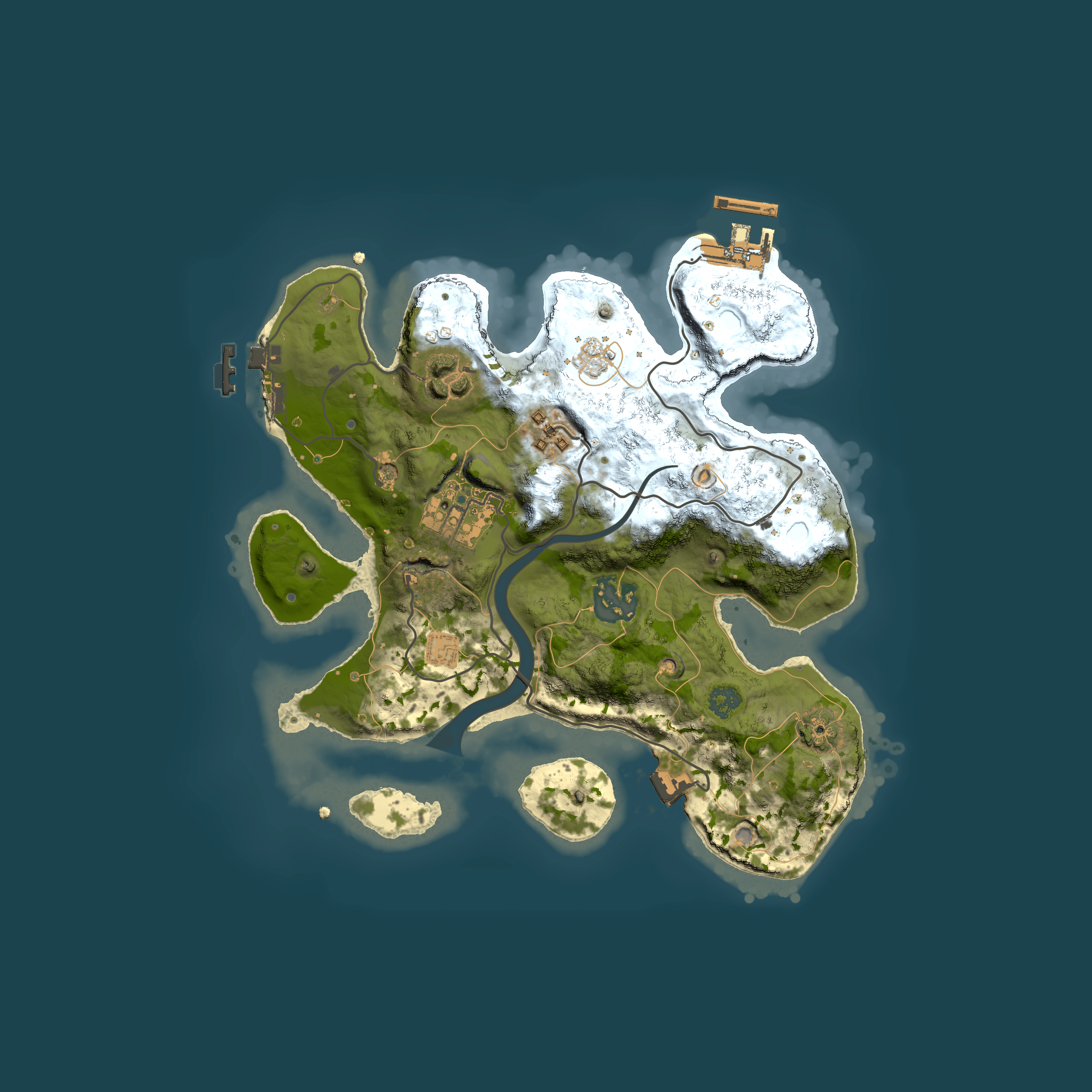 Full top-down render of Rust map seed 1427562506, 2500x2500m