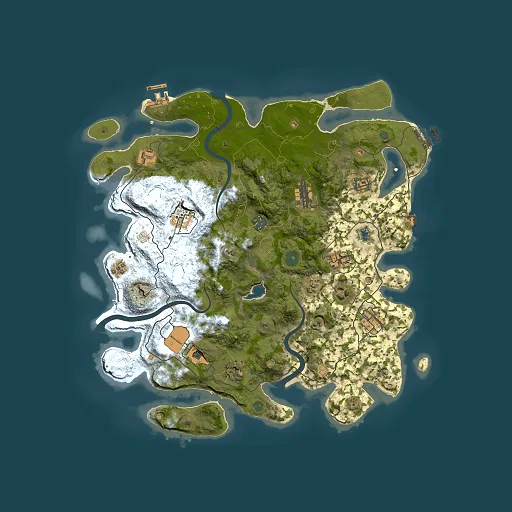 Rust map seed 442415087, 4000x4000m top-down preview