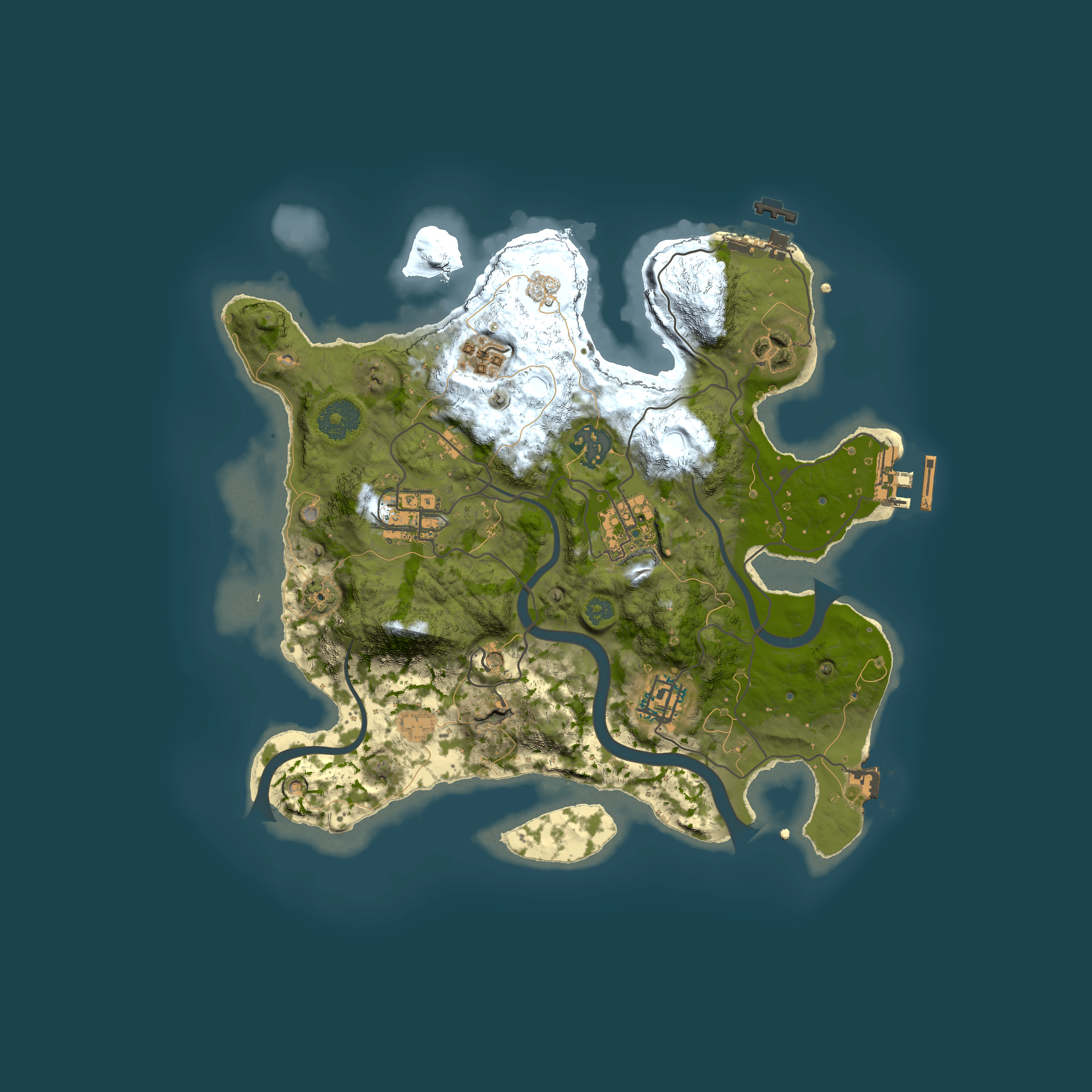 Full top-down render of Rust map seed 1794328514, 3000x3000m
