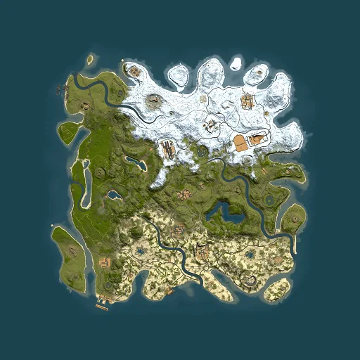 Rust map seed 1258731833, 4500x4500m top-down preview