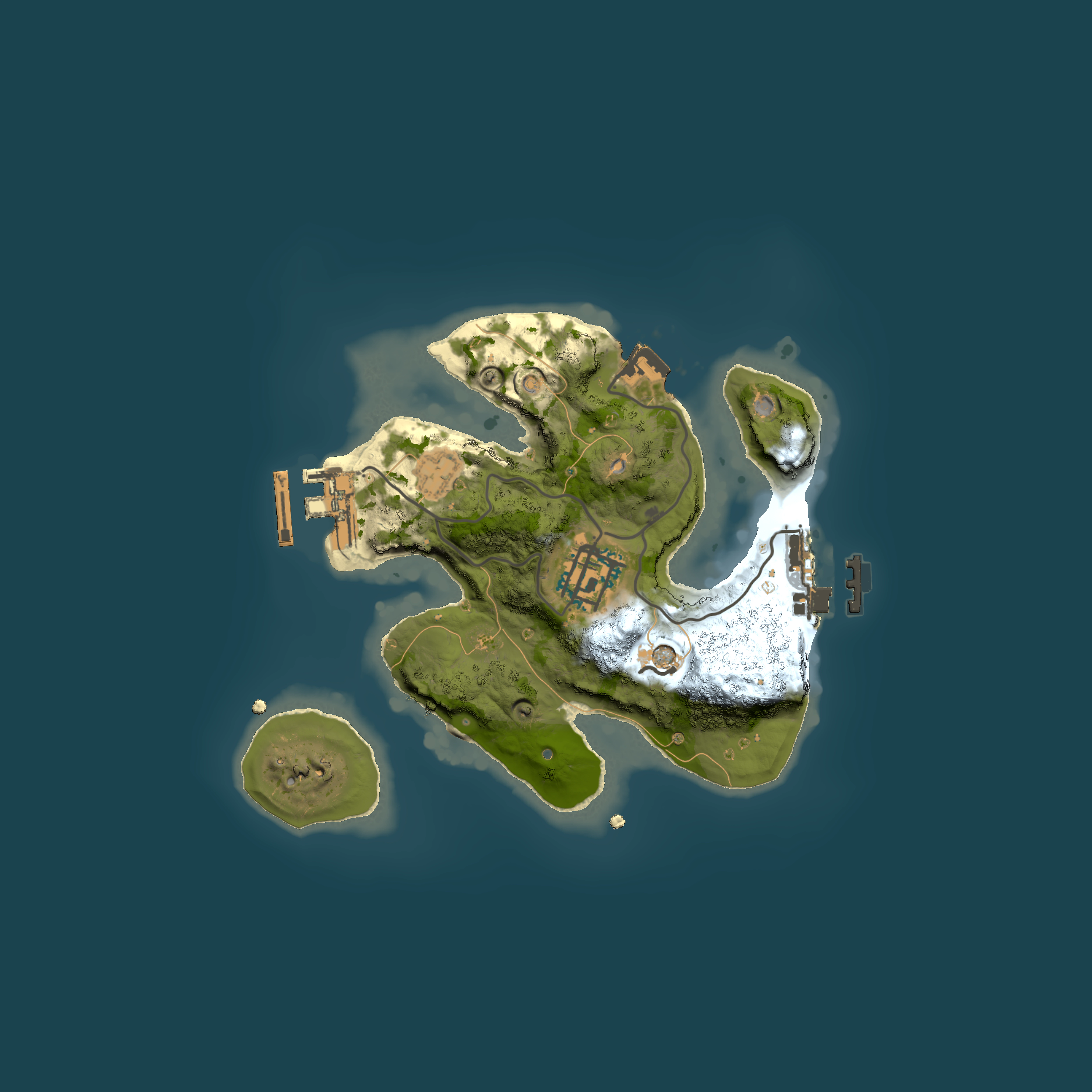 Full top-down render of Rust map seed 1152022085, 2000x2000m