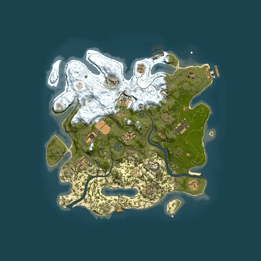 Rust map seed 2078542800, 3500x3500m top-down preview