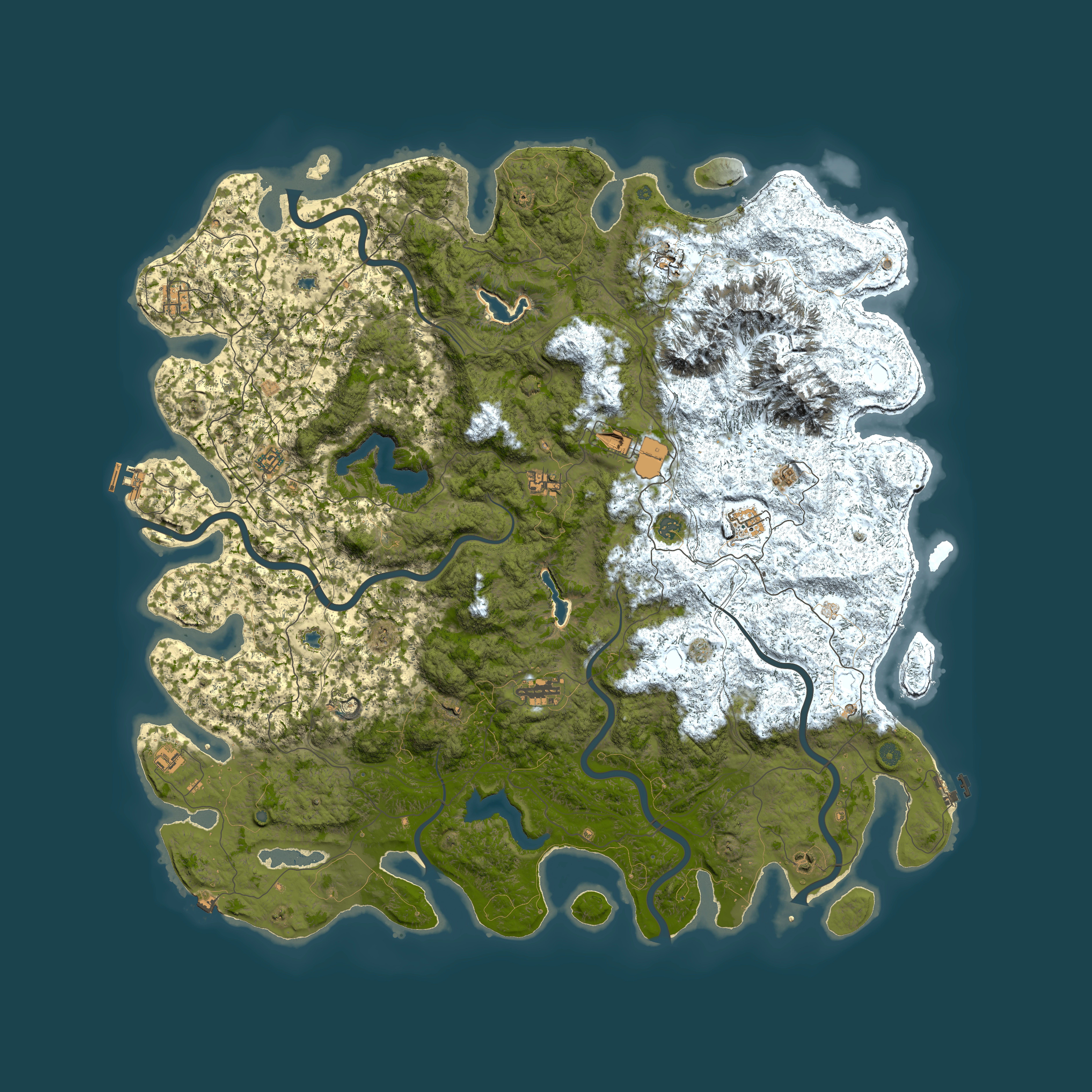 Full top-down render of Rust map seed 2121184760, 6000x6000m