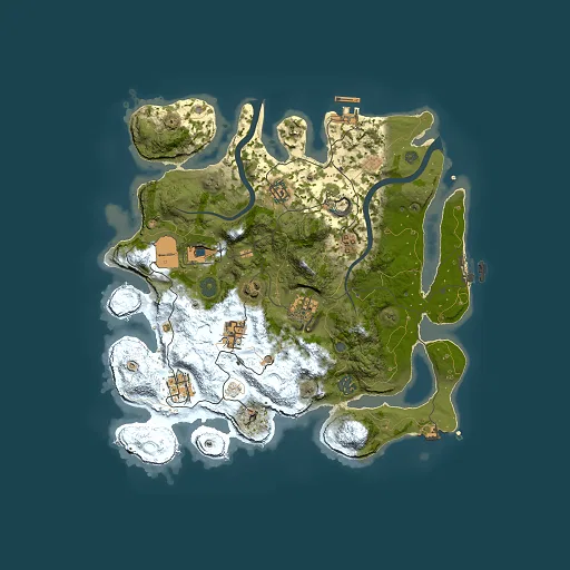 Rust map seed 2056334640, 3500x3500m top-down preview