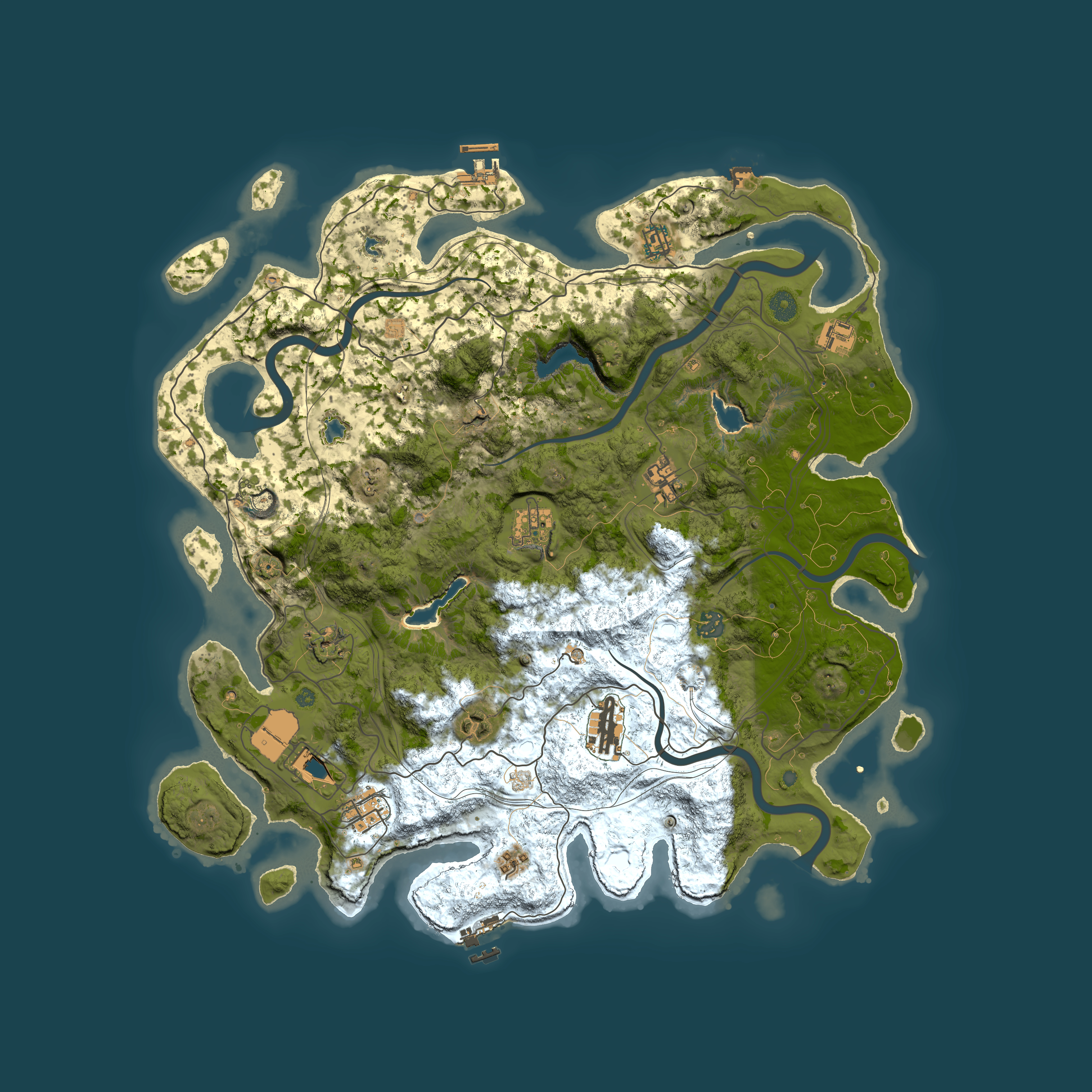 Full top-down render of Rust map seed 1248355023, 4500x4500m