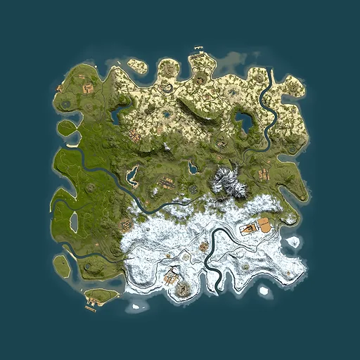Rust map seed 1677059674, 5000x5000m top-down preview