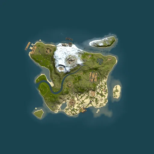 Rust map seed 1495429162, 2500x2500m top-down preview
