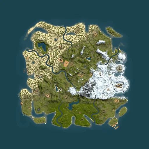 Rust map seed 1180310127, 5000x5000m top-down preview