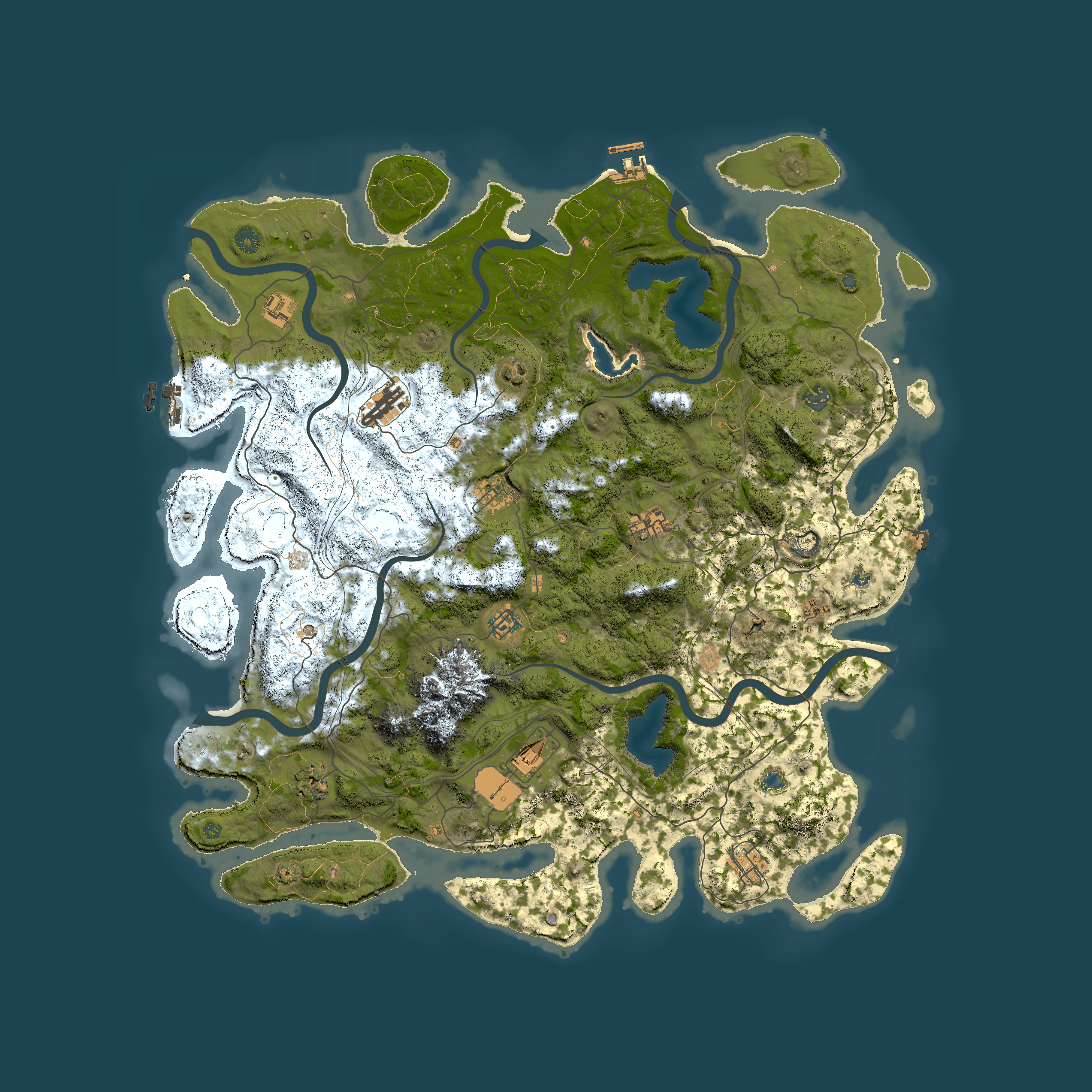 Full top-down render of Rust map seed 324805977, 5000x5000m