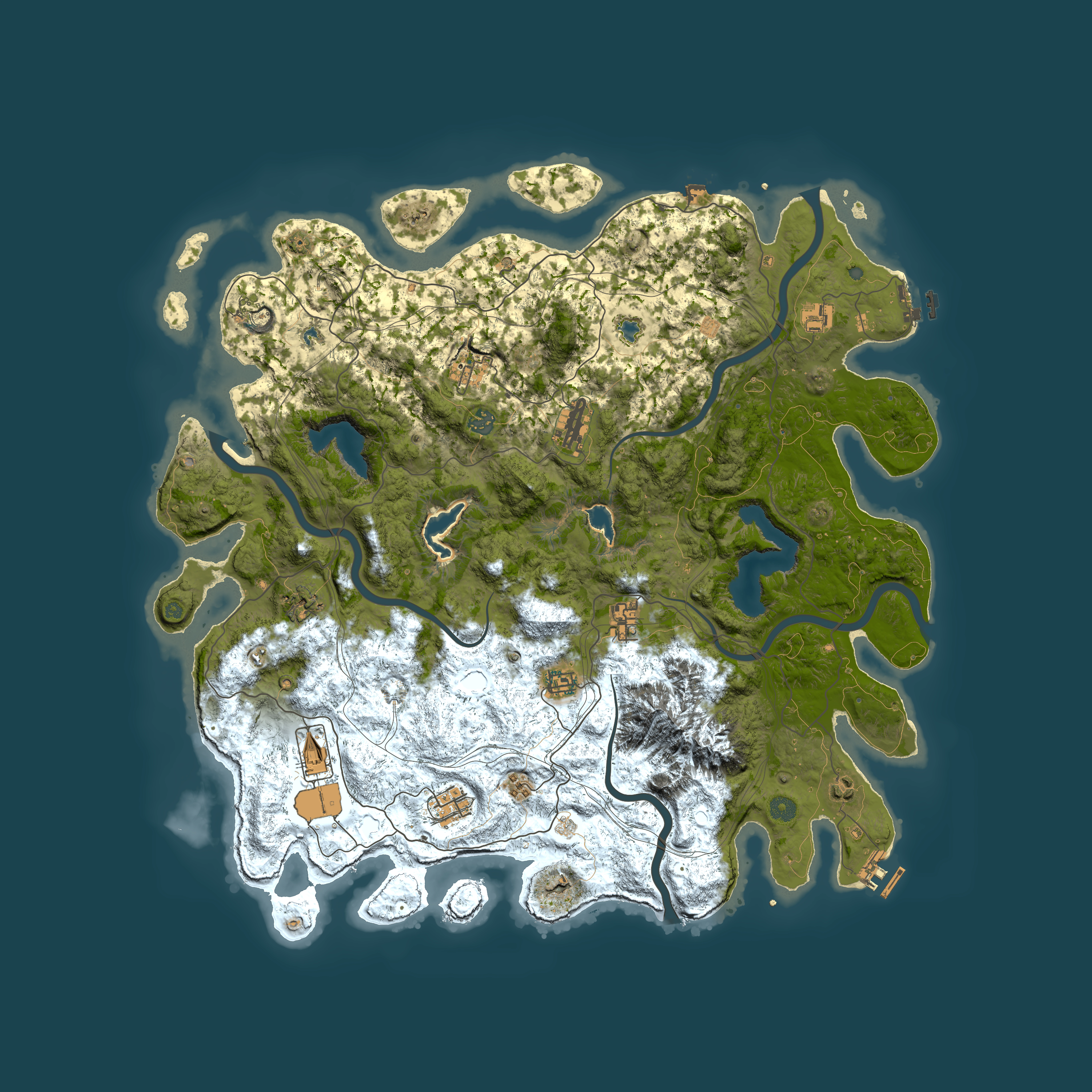 Full top-down render of Rust map seed 539625094, 5000x5000m