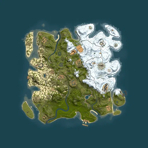Rust map seed 263791880, 4000x4000m top-down preview