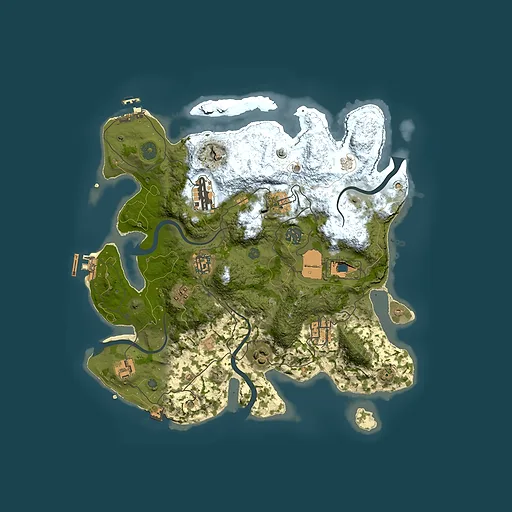 Rust map seed 178467302, 3500x3500m top-down preview