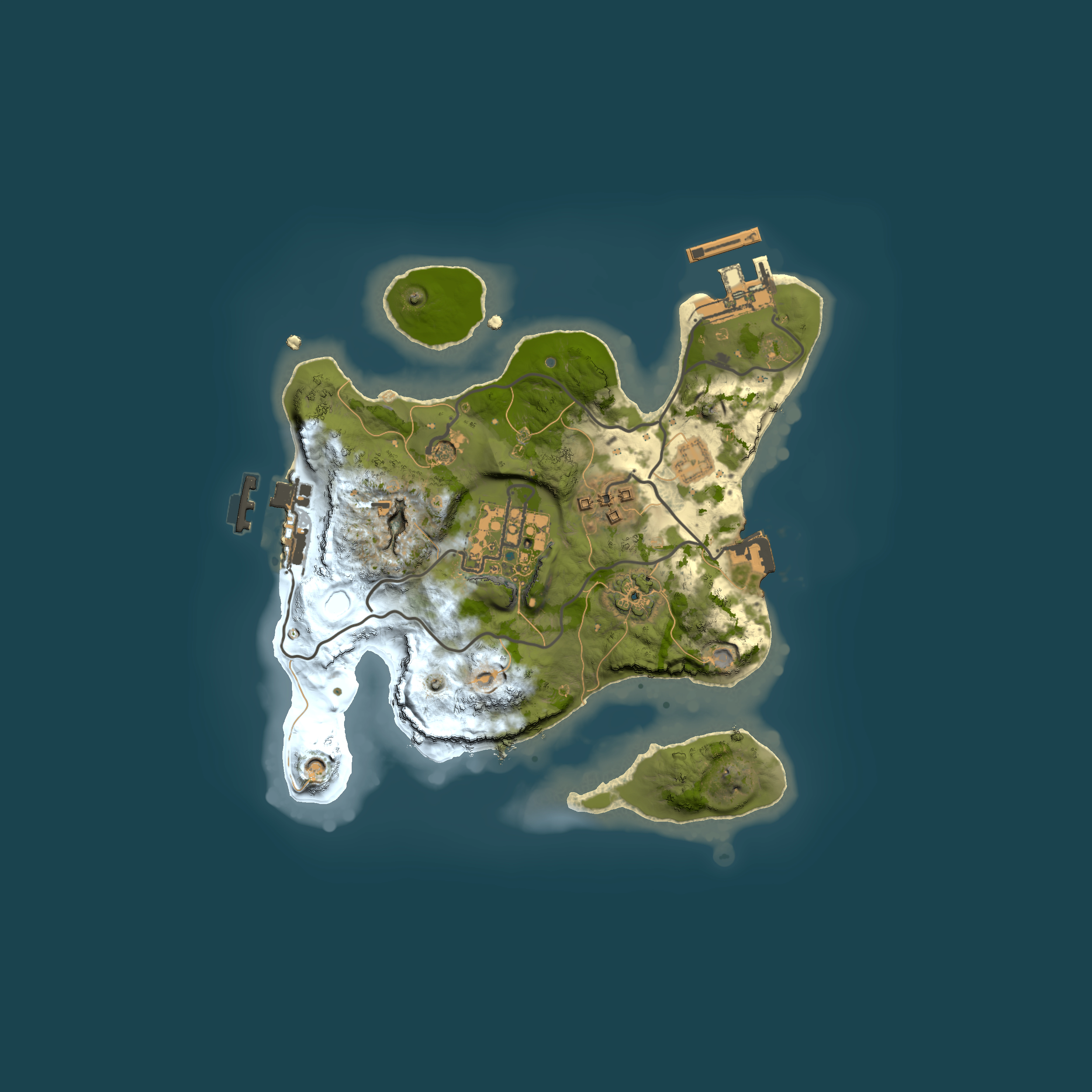 Full top-down render of Rust map seed 993697362, 2000x2000m