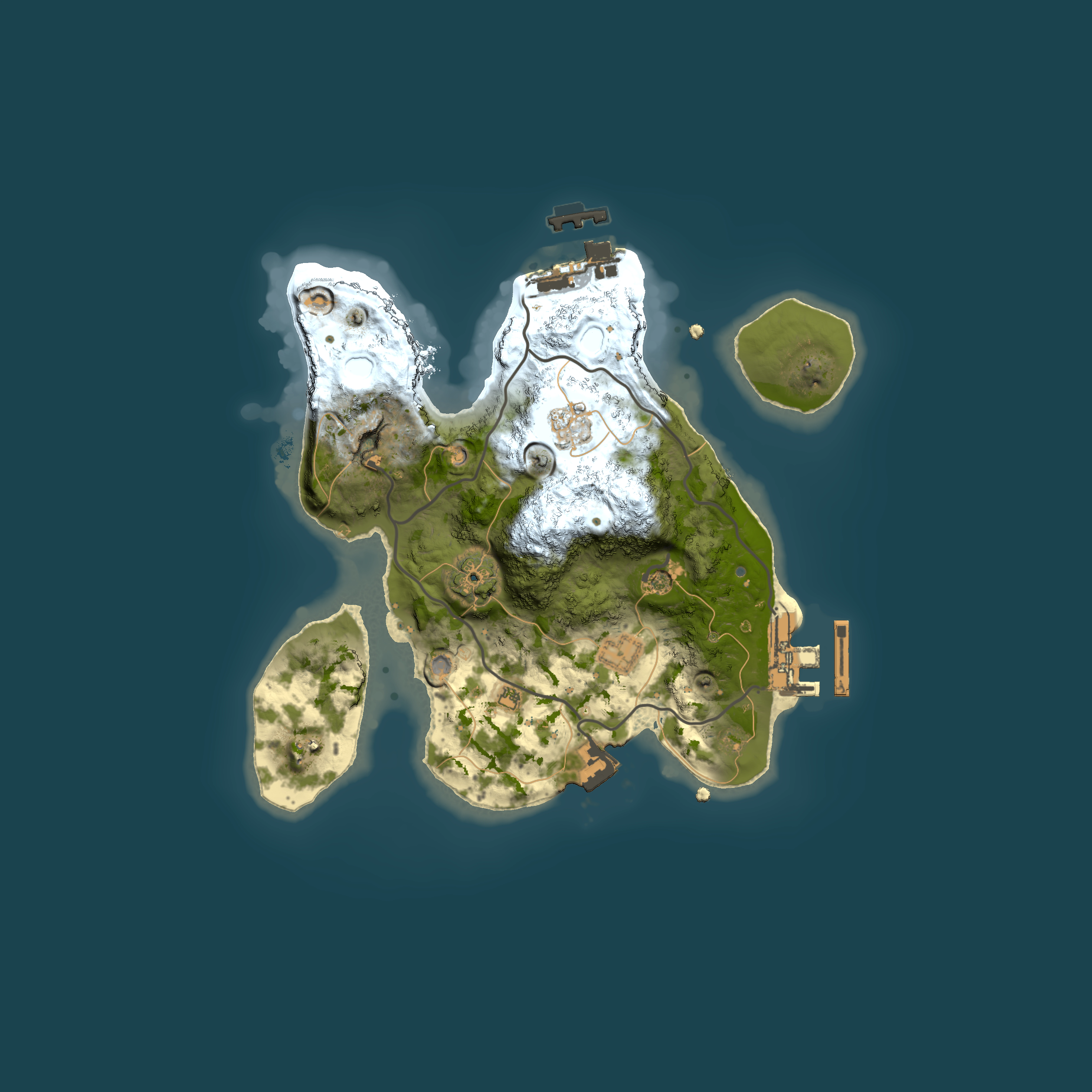 Full top-down render of Rust map seed 138183644, 2000x2000m