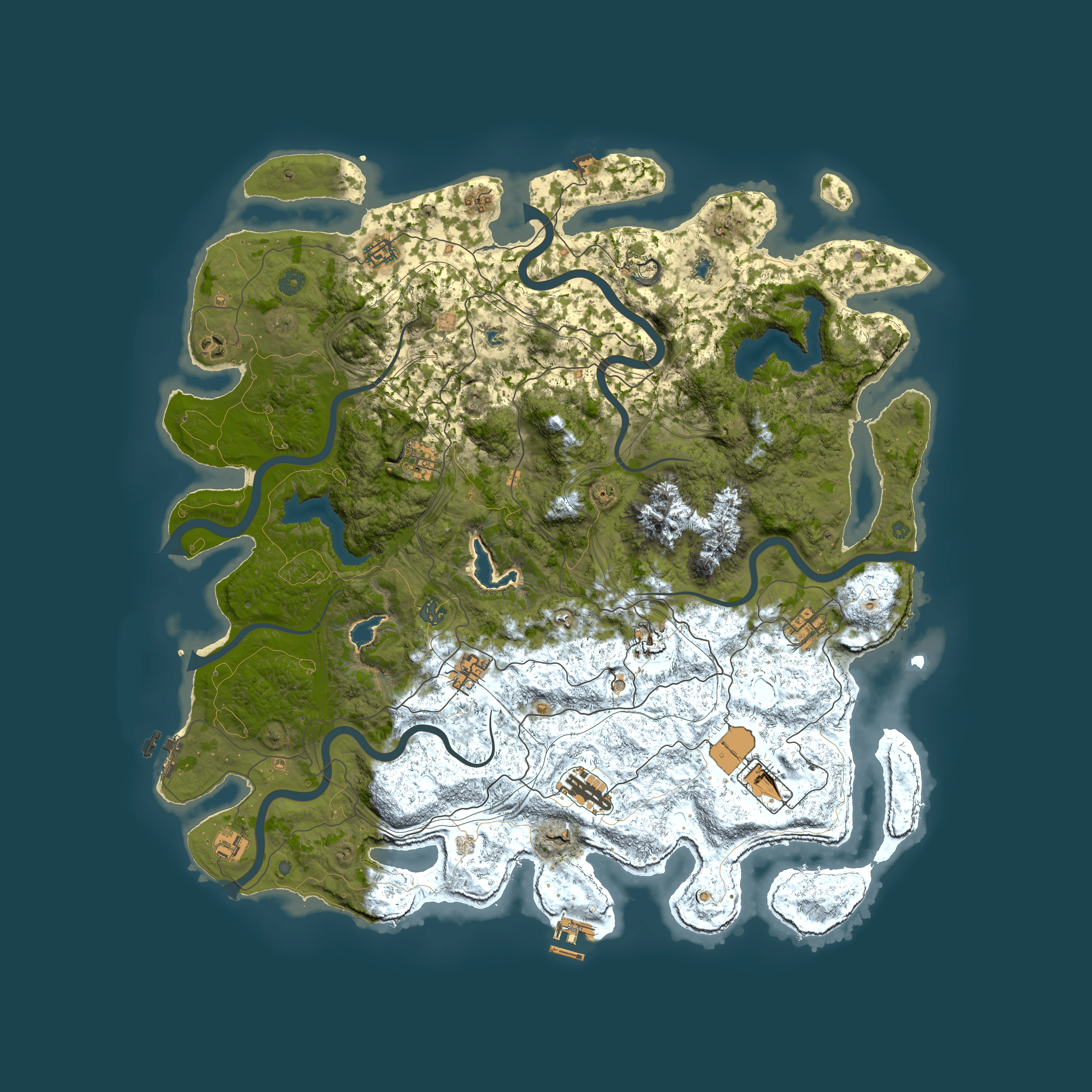 Full top-down render of Rust map seed 87175803, 5000x5000m