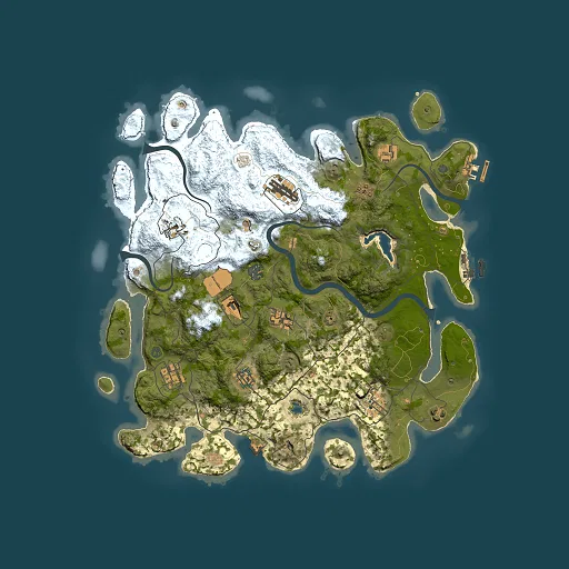 Rust map seed 860544663, 4000x4000m top-down preview