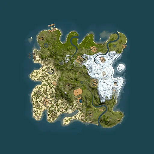 Rust map seed 1931622983, 3500x3500m top-down preview