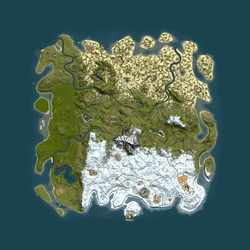 Rust map seed 384302154, 5500x5500m top-down preview