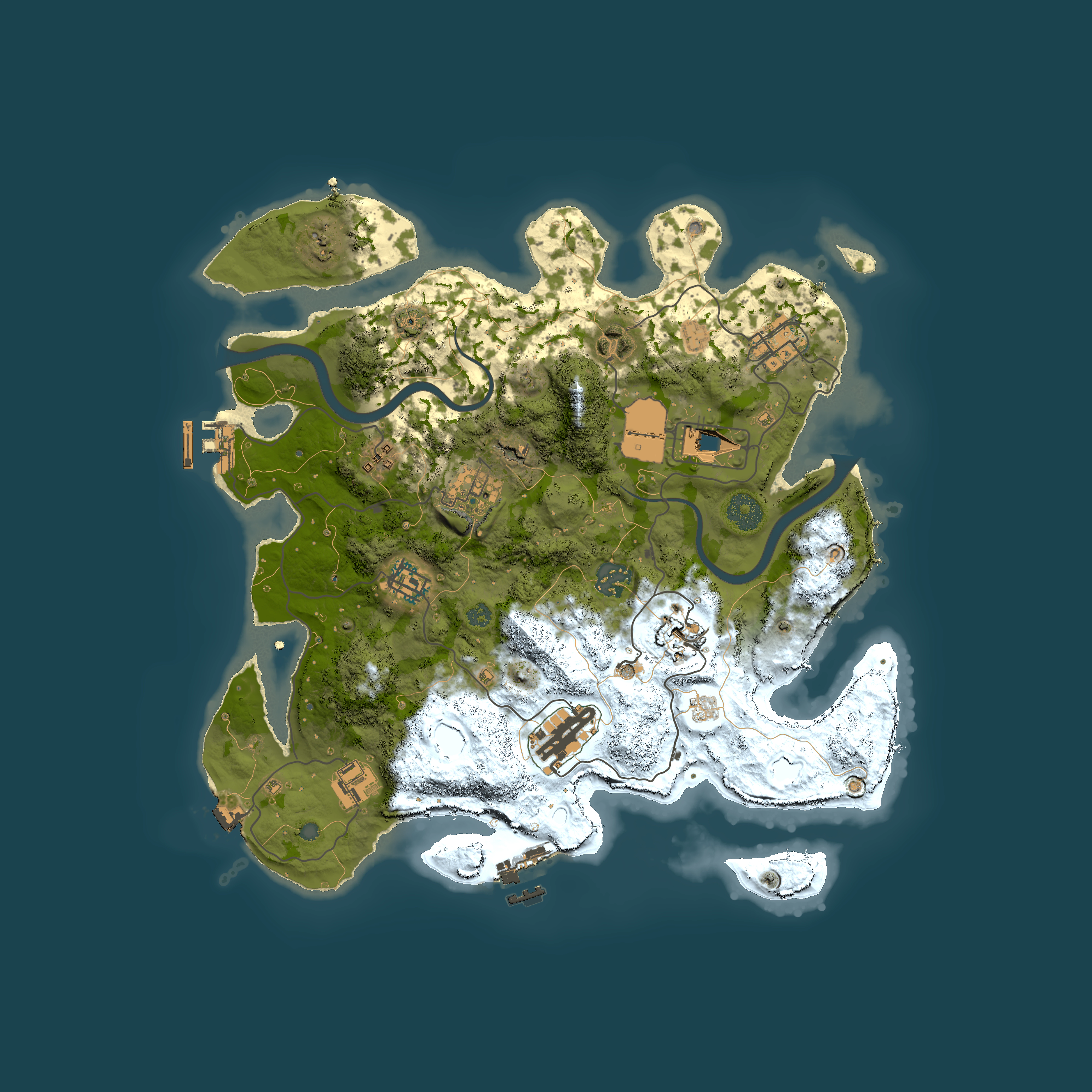 Full top-down render of Rust map seed 292594603, 3500x3500m