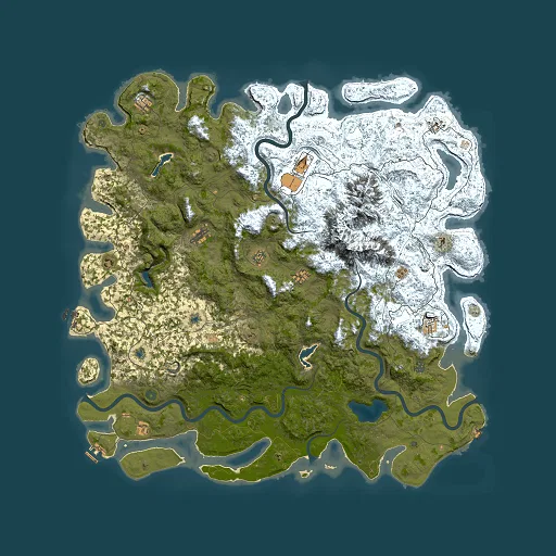 Rust map seed 637968843, 6000x6000m top-down preview