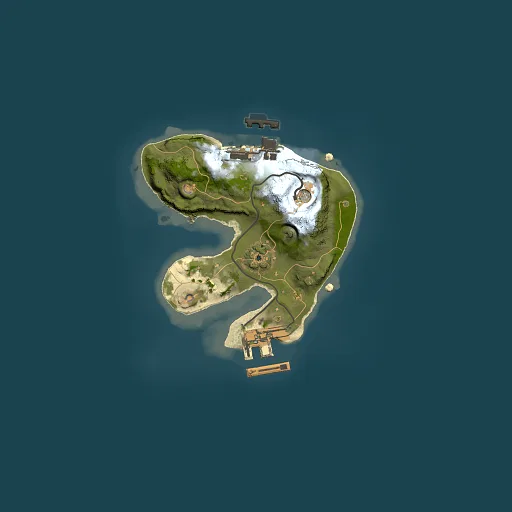 Rust map seed 133231536, 1500x1500m top-down preview