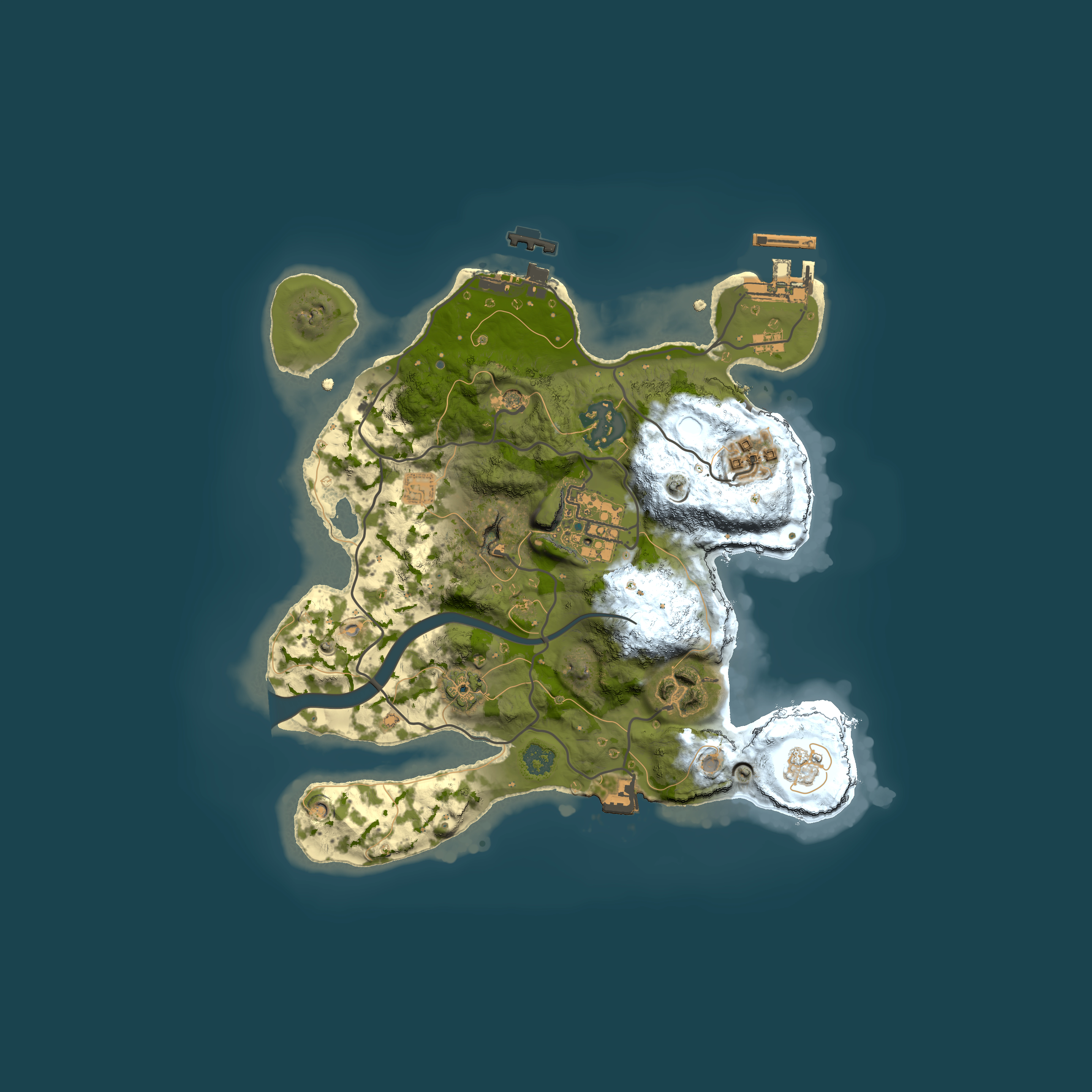Full top-down render of Rust map seed 1103935014, 2500x2500m
