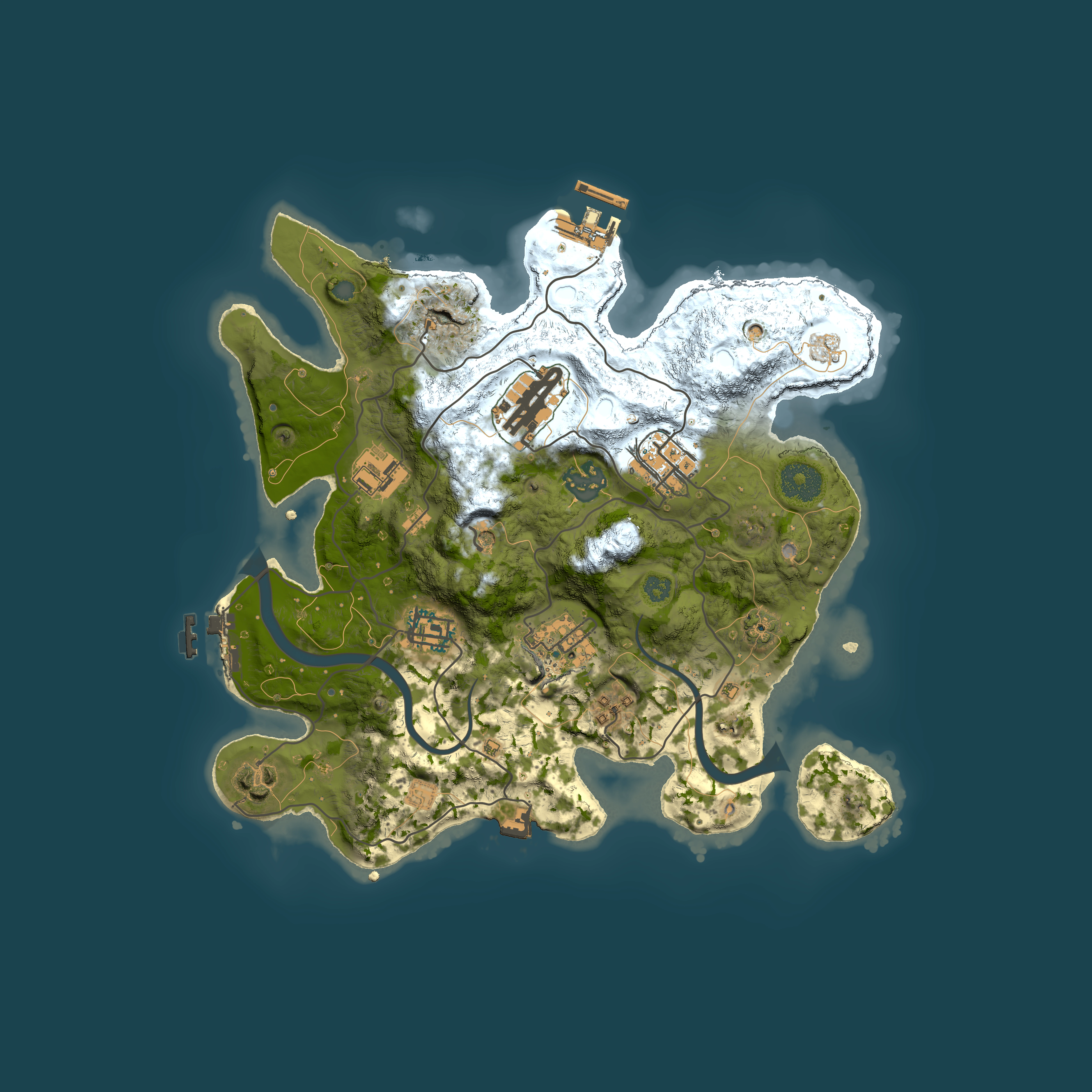 Full top-down render of Rust map seed 1973777272, 3000x3000m