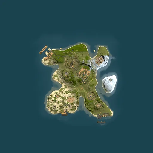 Rust map seed 1300246474, 2000x2000m top-down preview