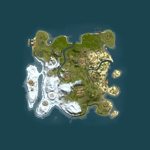 Rust map seed 1137670236, 3000x3000m top-down preview