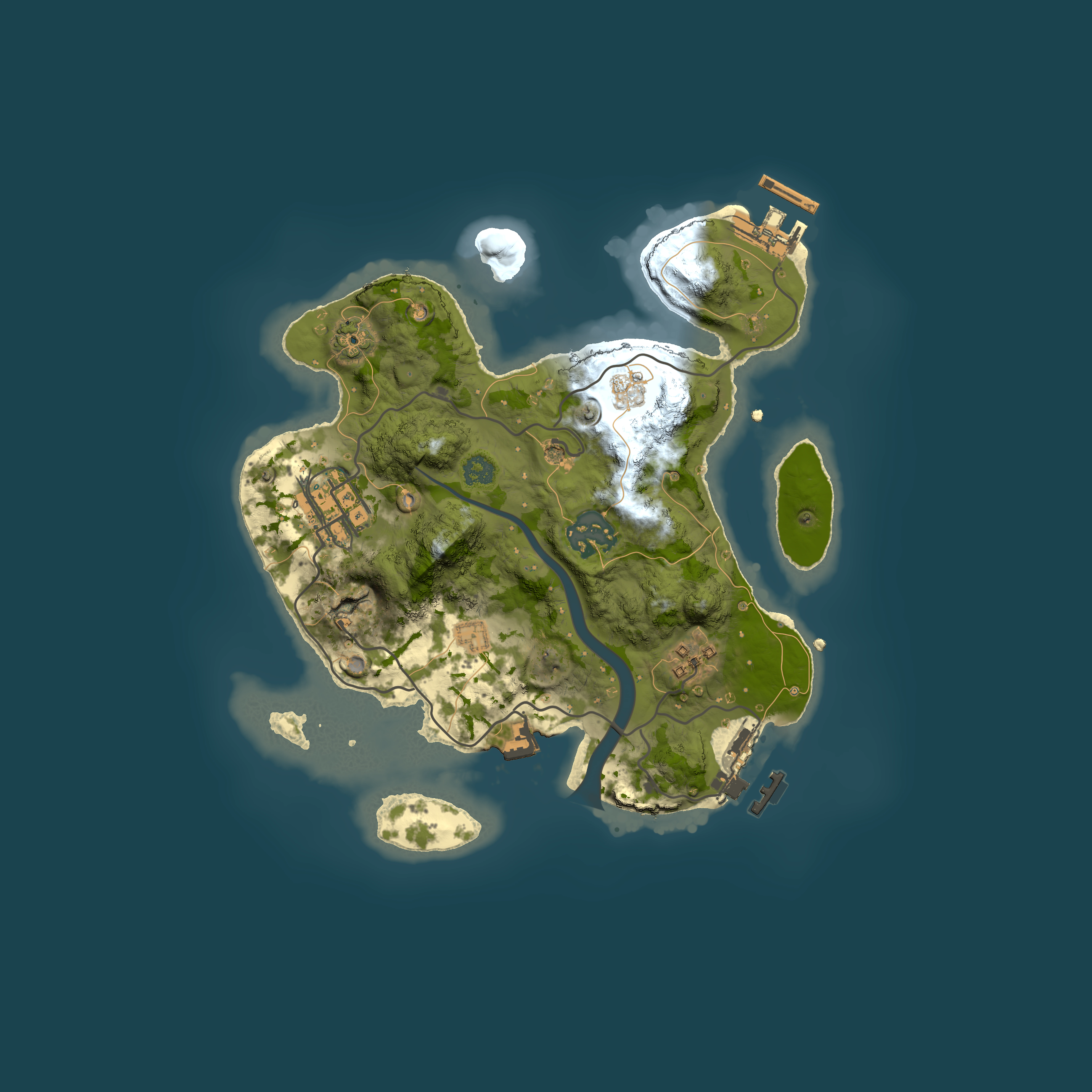 Full top-down render of Rust map seed 905294435, 2500x2500m
