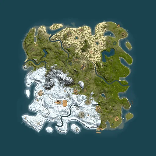 Rust map seed 1195995994, 5000x5000m top-down preview