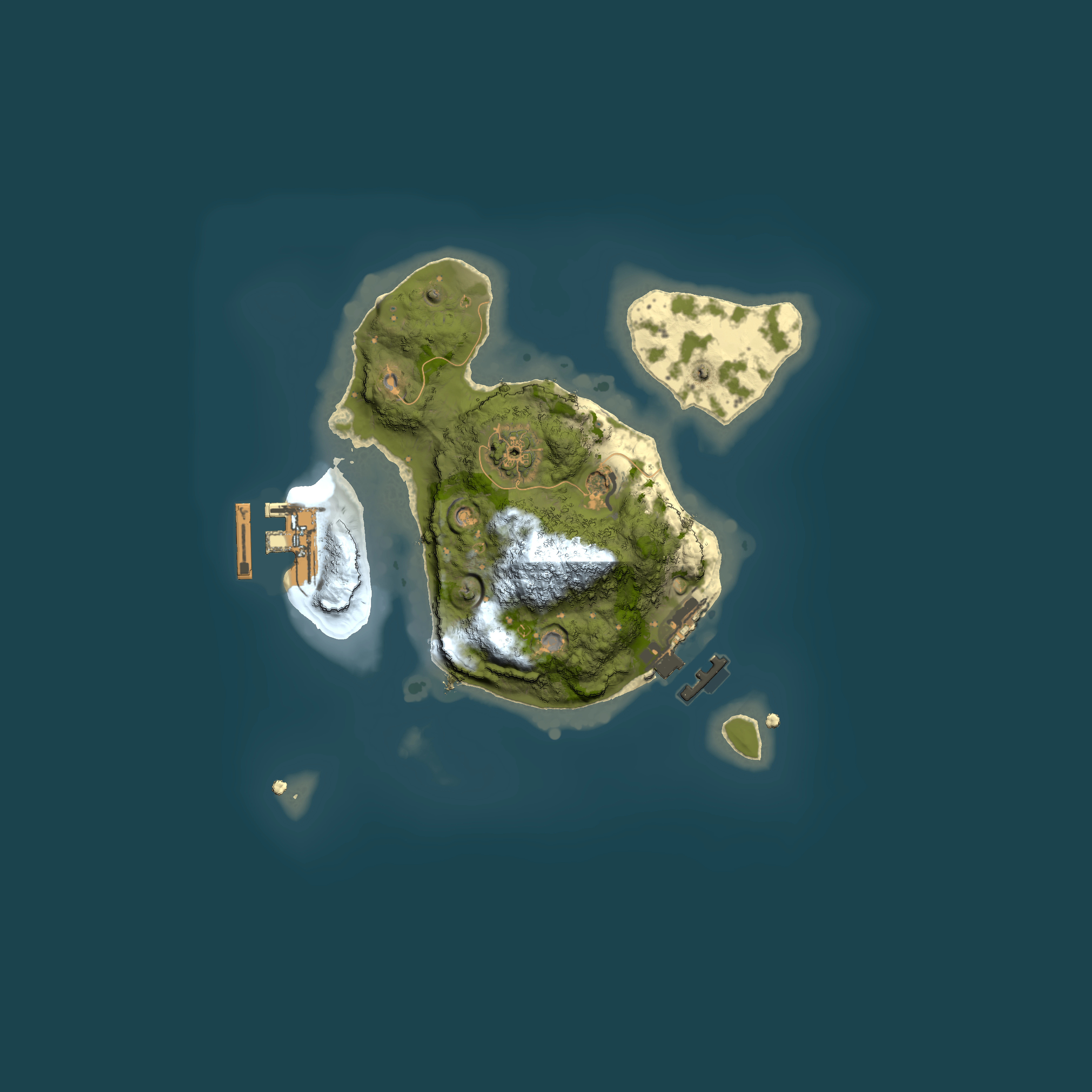 Full top-down render of Rust map seed 852815426, 2000x2000m