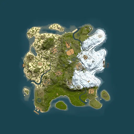 Rust map seed 1693283603, 3500x3500m top-down preview