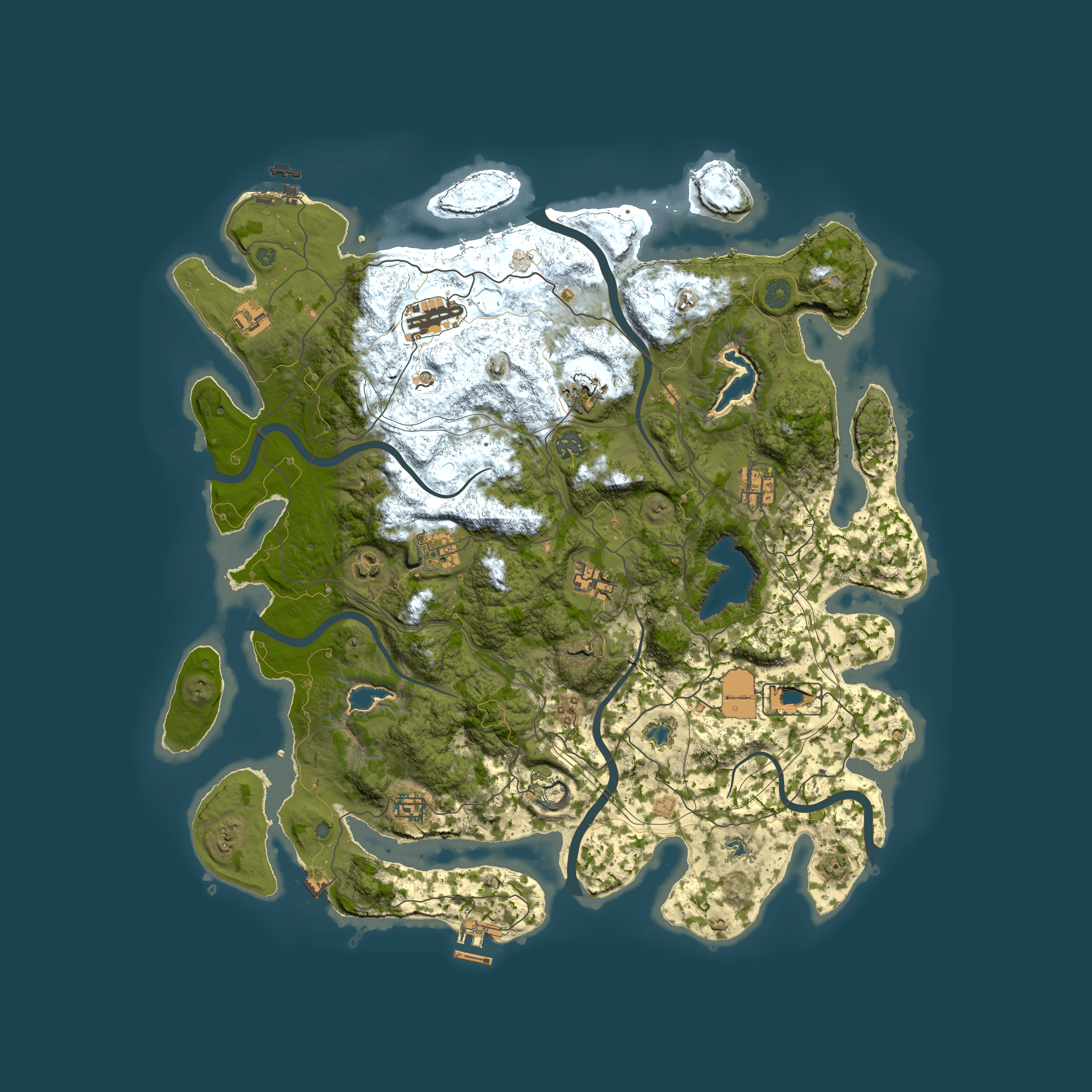 Full top-down render of Rust map seed 1881717185, 4500x4500m