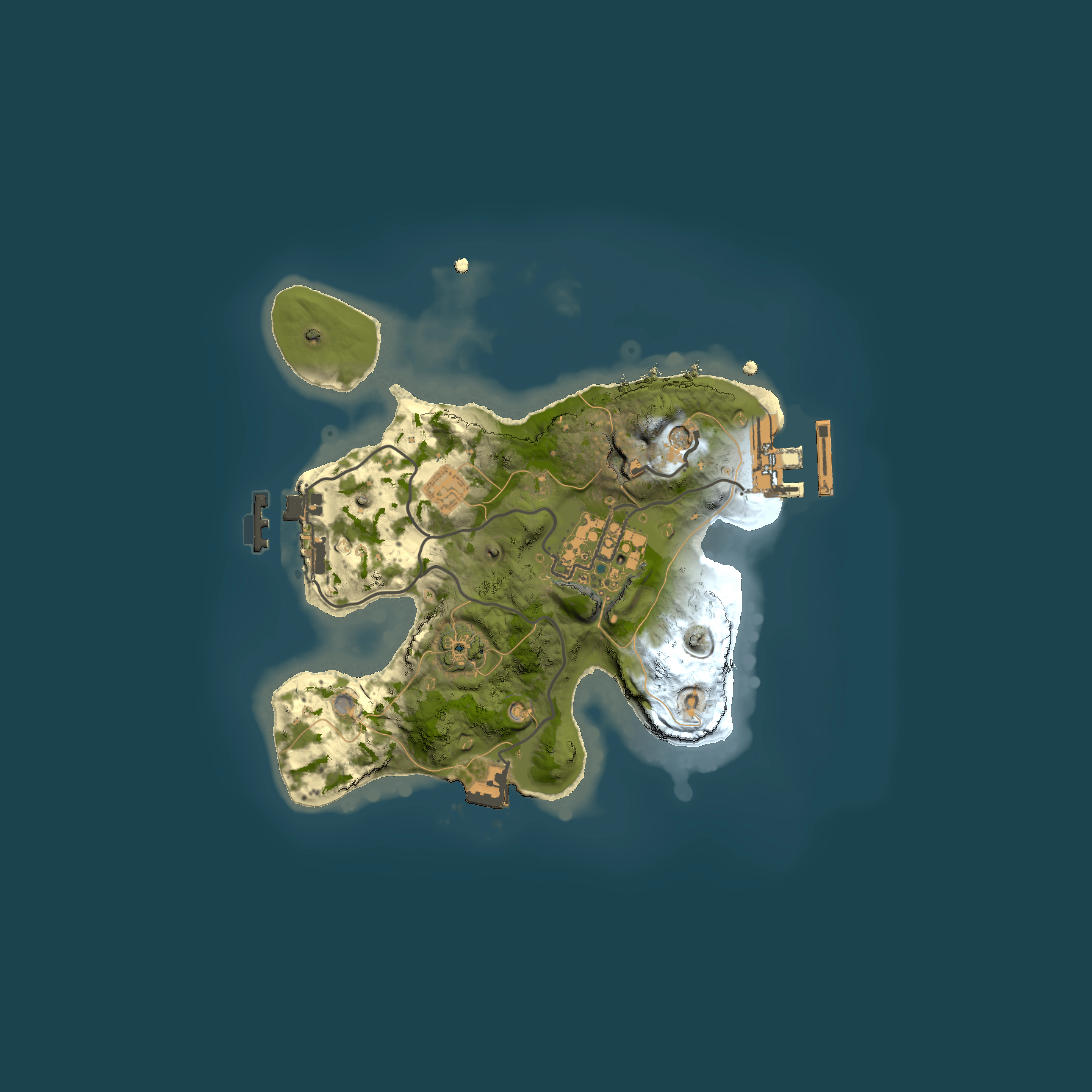Full top-down render of Rust map seed 1374947229, 2000x2000m