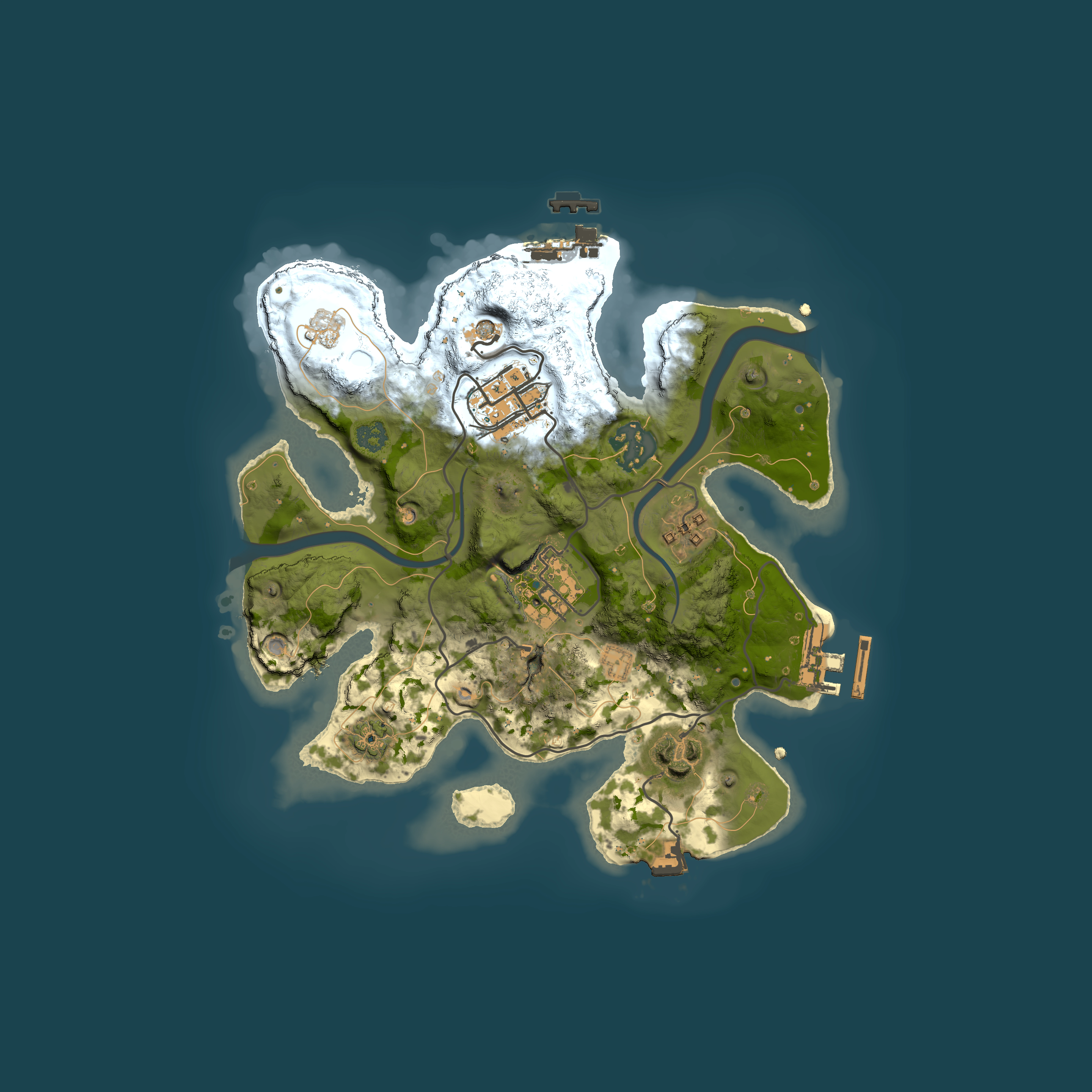 Full top-down render of Rust map seed 855329324, 2500x2500m