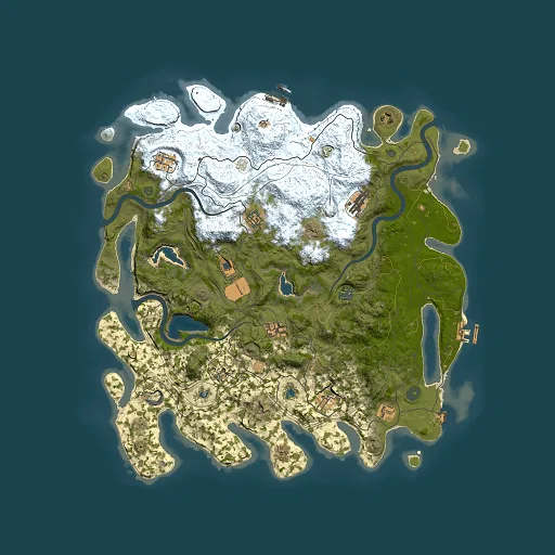 Rust map seed 1104395624, 4500x4500m top-down preview