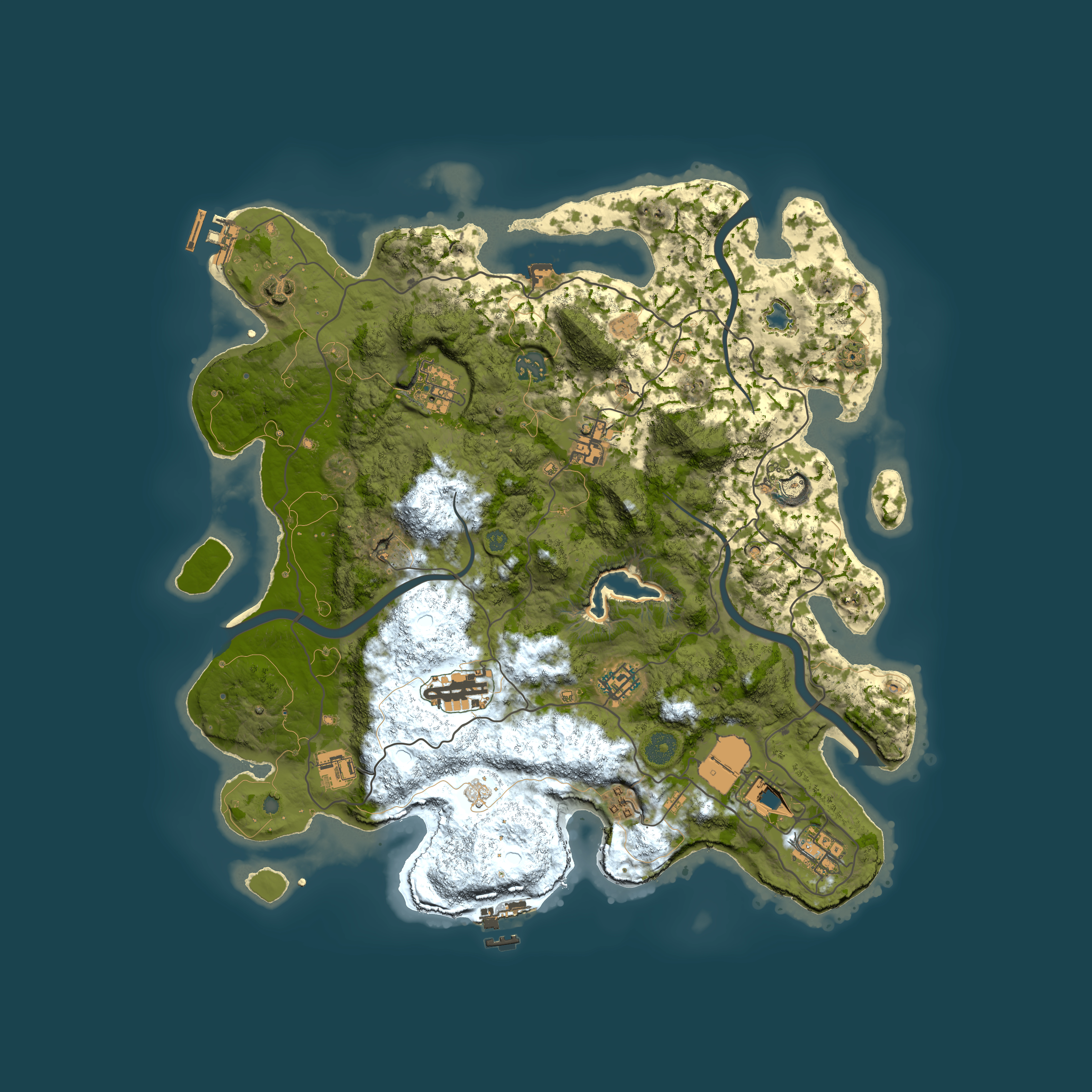 Full top-down render of Rust map seed 1114107790, 4000x4000m