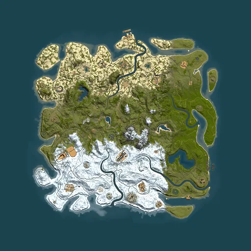 Rust map seed 1131806544, 5000x5000m top-down preview